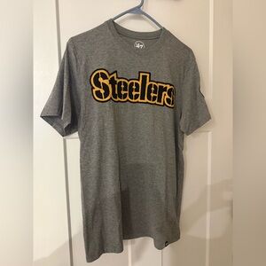 47 Gray and Gold Steelers Short Sleeve Tee